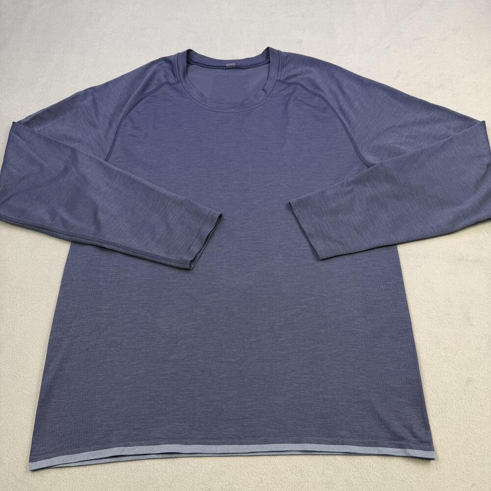 Outdoor Voices Shirt Mens Large Blue Long Sleeve Performance Athletic Top